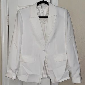 Mural White Blazer